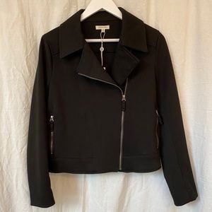 Max Studio black moto jacket size medium NWT
